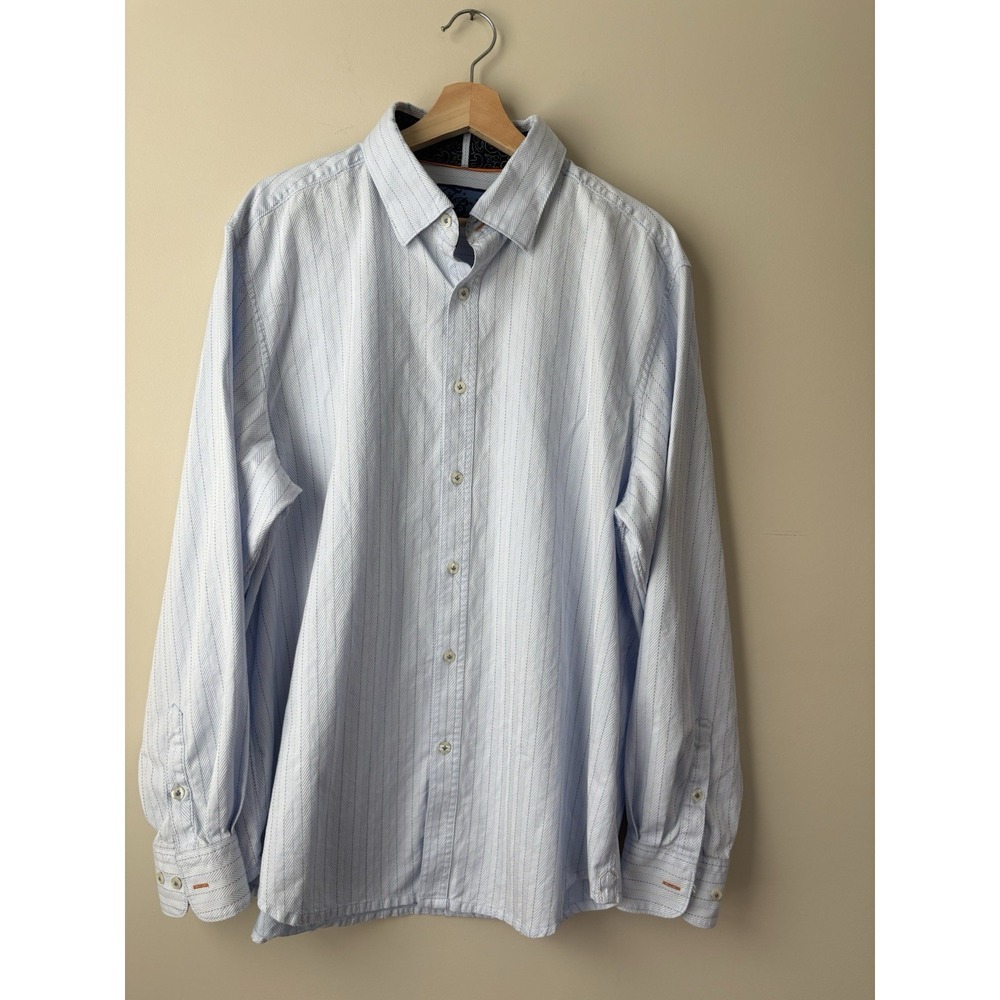Mens XL Tommy Bahama NWT 100%Cotton Lightning Stripes Twice Dress Shirt